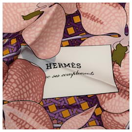 Hermès-Purple Hermes Souvenirs d'Asie Silk Scarf Scarves-Purple