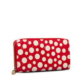 Louis Vuitton-Cartera larga roja con monograma Vernis Infinity Dot de Louis Vuitton x Yayoi Kusama-Roja