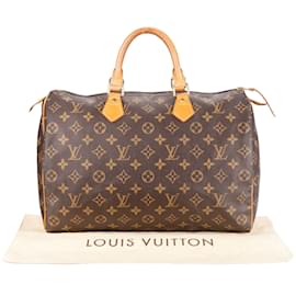 Louis Vuitton-Louis Vuitton Canvas Monogram Speedy 35 handbag-Brown