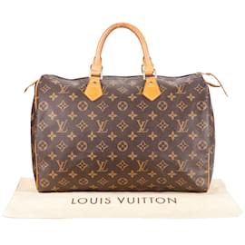 Louis Vuitton-Louis Vuitton Toile Monogramme Speedy 35 Sac à main-Marron