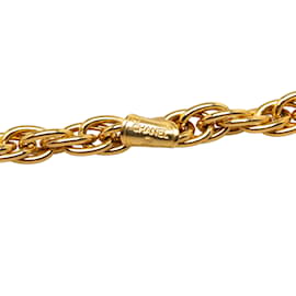 Chanel-Collier collier médaillon Chanel CC doré-Doré