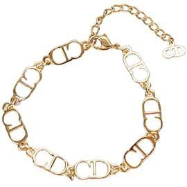Dior-Christian Dior Golden CD Bracelet-Golden