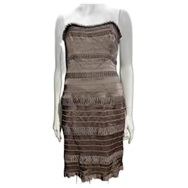 Temperley London-Gorgeous taupe/grey strapless dress-Grey,Taupe