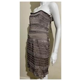 Temperley London-Superbe taupe/robe bustier grise-Gris,Taupe
