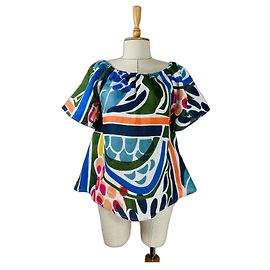 Camicetta di lino multicolore 120% LINO Multicolore