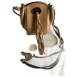 Bolsa Chloé de couro e nubuck bege Bege