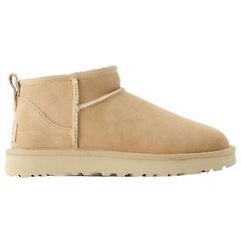W Classic Ultra Mini Stiefeletten – UGG – Leder – Sand Braun