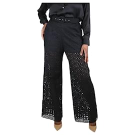 Autre Marque-Pantalon noir en broderie anglaise - taille M-Noir