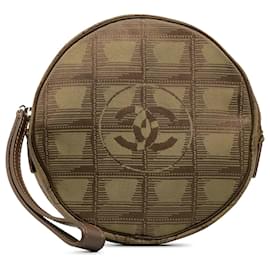 Chanel-Chanel Brown New Travel Line Nylon Pouch-Brown