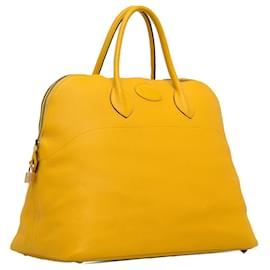 Hermès-Hermes Yellow Taurillon Clemence Bolide 45-Yellow