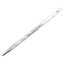 St Dupont-VINTAGE ST DUPONT CLASSIC BALLPOINT PEN 45190 SILVER METAL BALLPOINT PEN-Silvery