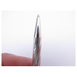 St Dupont-VINTAGE ST DUPONT CLASSIC BALLPOINT PEN 45190 SILVER METAL BALLPOINT PEN-Silvery