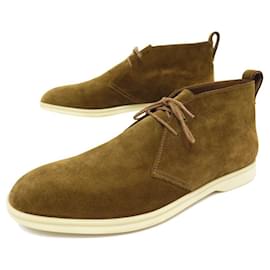 Loro Piana-NEW LORO PIANA SHOES CHUKKA BOOTS 43.5 BROWN SUEDE SUEDE SHOES-Brown