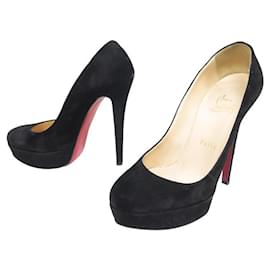 Christian Louboutin-ZAPATOS CHRISTIAN LOUBOUTIN BIANCA 140 3100005 Zapatillas 36 Ante negro-Negro