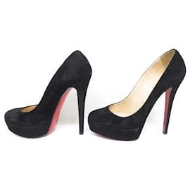 Christian Louboutin-CHRISTIAN LOUBOUTIN BIANCA SCHUHE 140 3100005 Pumps 36 Schwarzes Wildleder-Schwarz