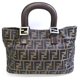 Fendi-Sac cabas en toile Zucca-Marron