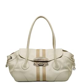 Prada-Prada Leather Shoulder Bag Leather Shoulder Bag in Good condition-White