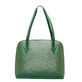 Louis Vuitton-Louis Vuitton Bolso Tote De Piel Epi Lussac M52284 en buen estado-Verde