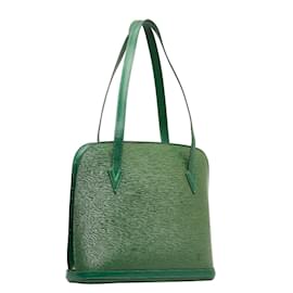 Louis Vuitton-Louis Vuitton Bolso Tote De Piel Epi Lussac M52284 en buen estado-Verde