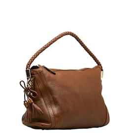 Gucci-Sac besace Bella en cuir 269949-Marron