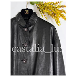 Chanel-10$ Paris / Bombay CC Jewel Buttons Leather Jacket-Black
