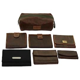 Etro-ETRO Pouch Key Case Wallet Leather 7Set Red Brown Auth ar11256-Brown,Red