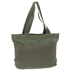 Prada-PRADA Borsa Tote Nylon Khaki Auth 63985-Cachi