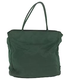 Prada-PRADA Borsa Tote Nylon Verde Auth ki4037-Verde