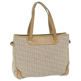 Céline-CELINE C Macadam Canvas Tote Bag Bege Auth bs11430-Bege