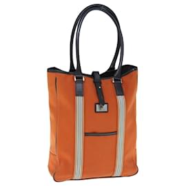 Burberry-BURBERRY Black label Shoulder Bag Canvas Orange Auth bs11428-Orange