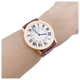 Cartier-Cartier “Ronde Solo” watch in pink gold, cuir.-Other
