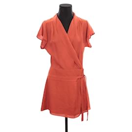 Balenciaga-Vestido de seda-Naranja
