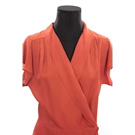 Balenciaga-Vestito di seta-Arancione
