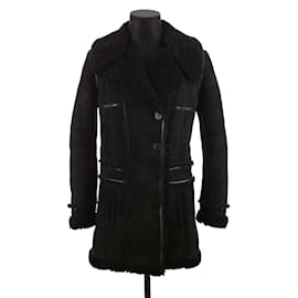 Balenciaga-Manteau en laine-Noir