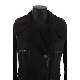 Balenciaga-Manteau en laine-Noir