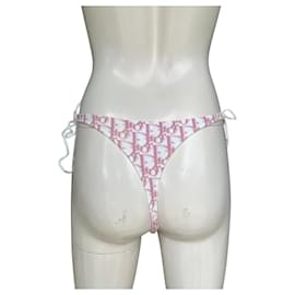Christian Dior-Christian Dior thong / swim briefs monogram logo oblique trotter “cherry blossom”-Pink,Monogram