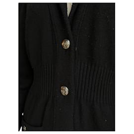 Chanel-superb Chanel dress 100%, cashmere, fall 2008 collection.-Noir,Monogramme