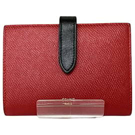 Céline-Portefeuille à bandoulière moyenne Celine-Rouge