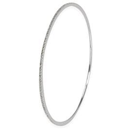 Autre Marque-Diamond Thin Micro-Pave Bangle in 18K white gold 0.75 ctw-Other