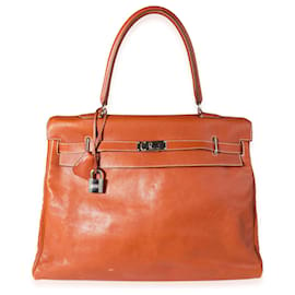 Hermès-Hermes Fauve Sikkim Kelly Relaxe 50 PHW-Bege