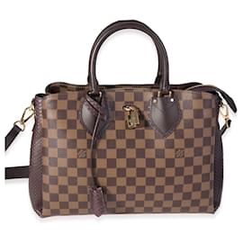 Louis Vuitton-Louis Vuitton Damier Ebene & Purple Python Normandy Bag-Brown