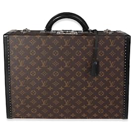 Louis Vuitton-Louis Vuitton Monogram Macassar President Briefcase-Brown,Black