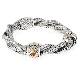 Autre Marque-John Hardy Citrin Classic Chain Twist Armband in 18K YG & Sterling Silber-Andere