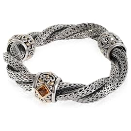 Autre Marque-John Hardy Citrine Classic Chain Twist Bracelet in 18K YG  & Sterling Silver-Other