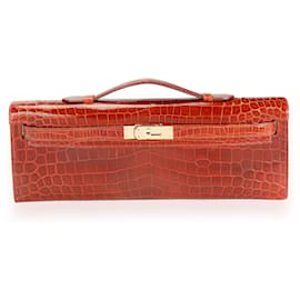 Hermès-Hermès Miel Shiny Niloticus Crocodile Kelly Cut Ghw-Marron