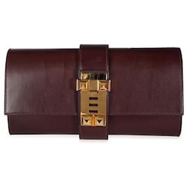 Hermès-Hermes Rouge H Box Calf Medor 23 GHW-Bordeaux