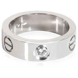 Cartier-Bague diamant Cartier Love en platine 0.09 ctw-Autre