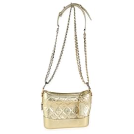 Chanel-Chanel Gold Quilted Calfskin Small Gabrielle Hobo-Other