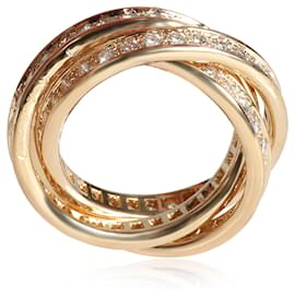 Cartier-Anillo de diamantes Cartier Trinity Vintage en 18K 3 oro amarillo 1.55 por cierto-Otro