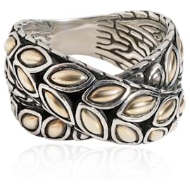 Autre Marque-John Hardy Batu Kawung Crossover Ring in 18k Gelbgold und Sterlingsilber-Andere